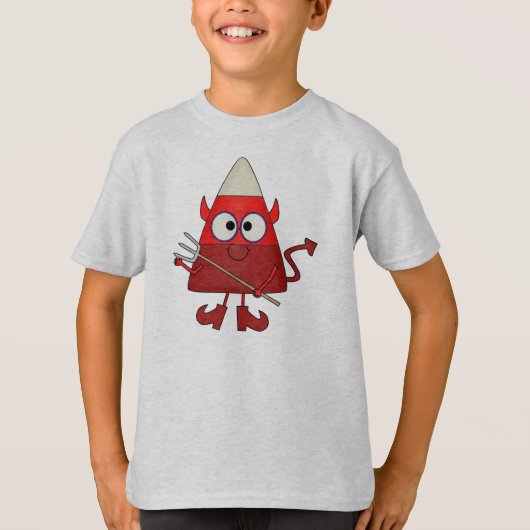 Candy Corn Devil Halloween T-Shirt (Vorderseite)