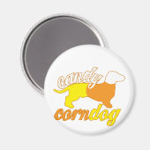 Candy Corn Dog Magnet (Vorderseite/Rückseite)