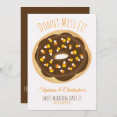 Candy Corn Donut Halloween Hochzeit Save The Date (Vorne/Hinten)