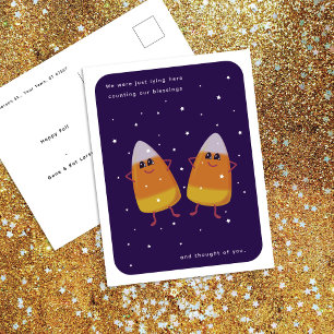Candy Corn Duo "Wir zählen unsere Segnungen" Herbs Feiertagspostkarte