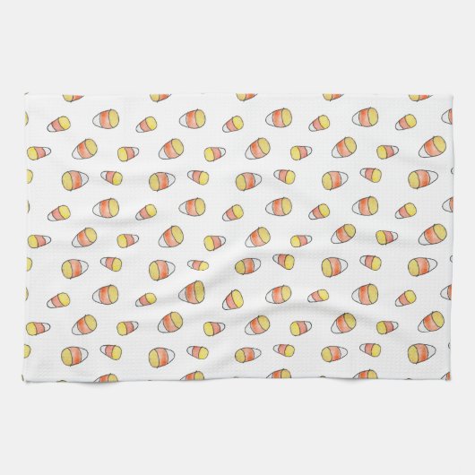 Candy Corn Fall autumn kitchen towel Geschirrtuch (Horizontal)