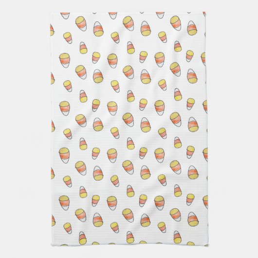 Candy Corn Fall autumn kitchen towel Geschirrtuch (Vertikal)