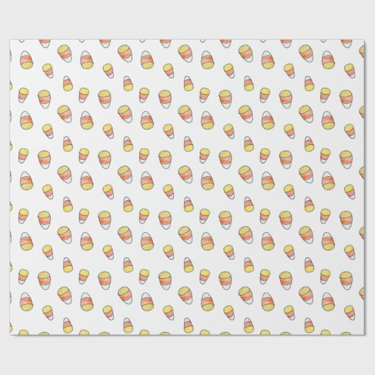 Candy Corn Fall Wrapping Paper Geschenkpapier (Flach)