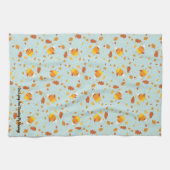 Candy Corn Fallende Blätter Thanksgiving Herbst Geschirrtuch (Horizontal)