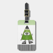 Candy Corn Frankenstein Halloween Gepäckanhänger (Vorderseite vertikal)