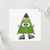 Candy Corn Frankenstein Halloween Karte (Vorderseite/Rückseite Beispiel)