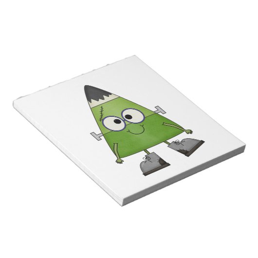 Candy Corn Frankenstein Halloween Notizblock (angewinkelt)