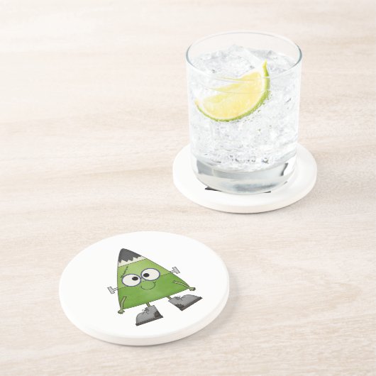 Candy Corn Frankenstein Halloween Untersetzer (Seite)