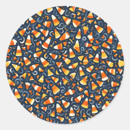 Candy Corn Fun Runder Aufkleber