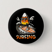 Candy Corn Funny Halloween Design Button (Vorderseite)