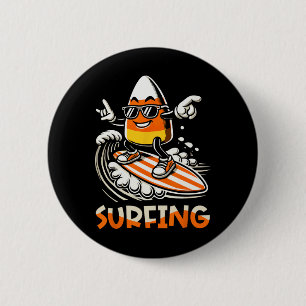 Candy Corn Funny Halloween Design Button