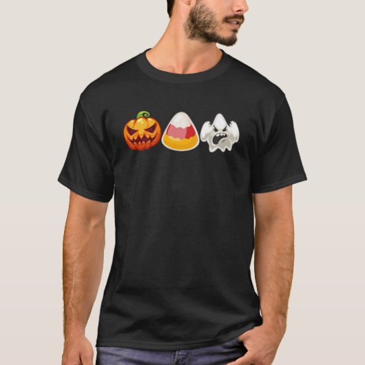 Candy Corn Ghost Pumpkin Fun Halloween Kostümkid T-Shirt (Vorderseite)