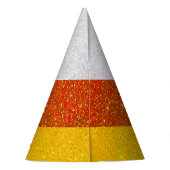 Candy Corn Glitzer Halloween Partyhütchen (Rückseite)