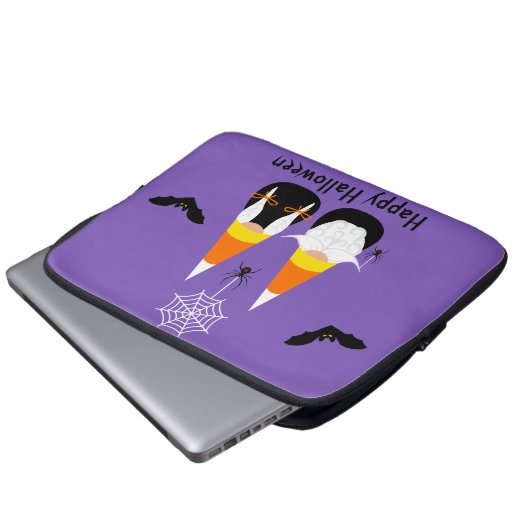 Candy Corn Gnomes Mou Laptopschutzhülle (Vorne Knopf)