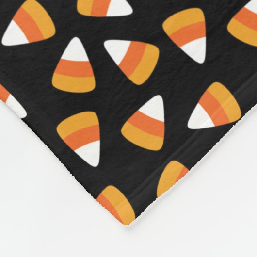 Candy Corn Halloween Black und Orange Fleecedecke (Ecke)