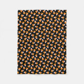 Candy Corn Halloween Black und Orange Fleecedecke (Vorderseite)