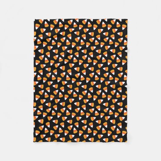 Candy Corn Halloween Black und Orange Fleecedecke (Vorderseite)