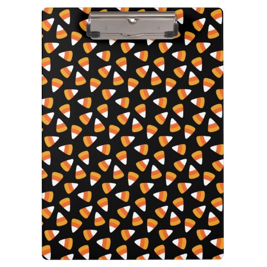 Candy Corn Halloween Black und Orange Klemmbrett (Vorderseite)
