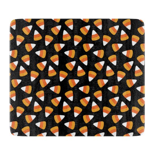 Candy Corn Halloween Black und Orange Schneidebrett (Vorderseite)