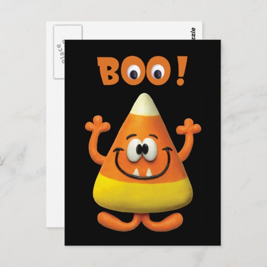 Candy Corn Halloween Boo Party Postkarte (Vorne/Hinten)