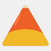 Candy Corn Halloween Dreieckiger Aufkleber (Vorderseite)