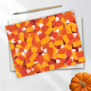 Candy Corn Halloween Feiertagspostkarte