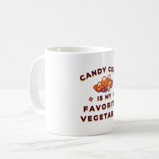 Candy Corn Halloween Kaffeetasse (Vorderseite Links)