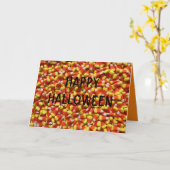 CANDY CORN HALLOWEEN KARTE (Gelbe Blume)