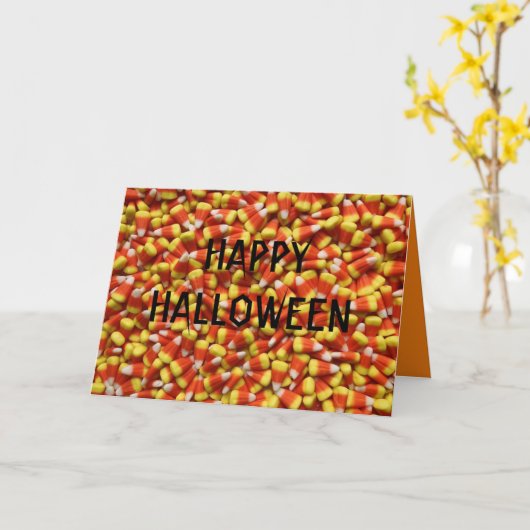 CANDY CORN HALLOWEEN KARTE (Gelbe Blume)