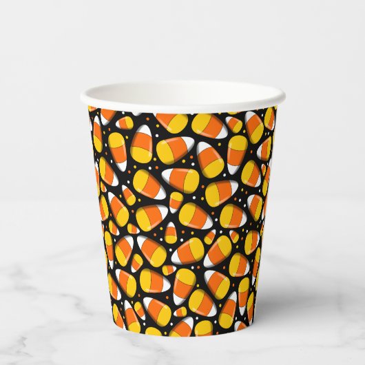 Candy Corn Halloween Pappbecher (Rückseite)