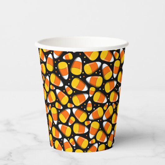 Candy Corn Halloween Pappbecher (Vorderseite)