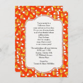 Candy Corn Halloween-Party Einladung (Vorne/Hinten)