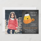 Candy Corn | Halloween-Party-Foto Einladung (Vorderseite)