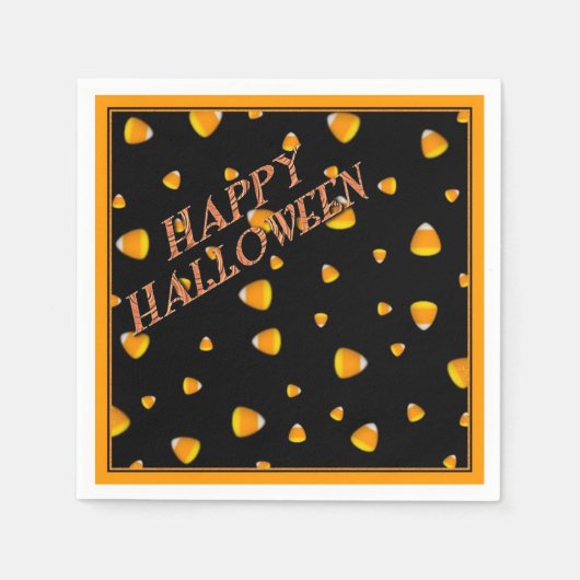 Candy Corn Halloween-Party Napkins Serviette (Vorderseite)