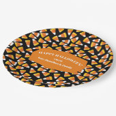 Candy Corn Halloween-Party Pappteller (Schrägansicht)