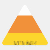 Candy Corn Halloween Personalisiert Dreieckiger Aufkleber (Vorderseite)