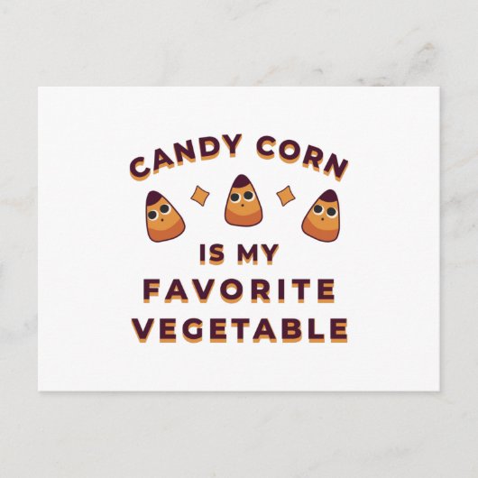 Candy Corn Halloween Postkarte (Vorderseite)