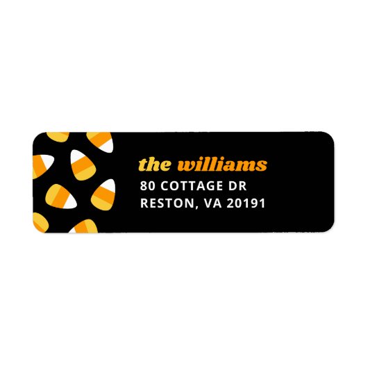 Candy Corn Halloween Rücksendeadresse (Vorne)