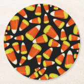 Candy Corn Halloween Runder Pappuntersetzer (Vorderseite)