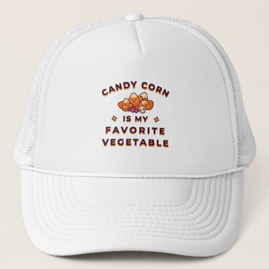 Candy Corn Halloween Truckerkappe (Vorderseite)