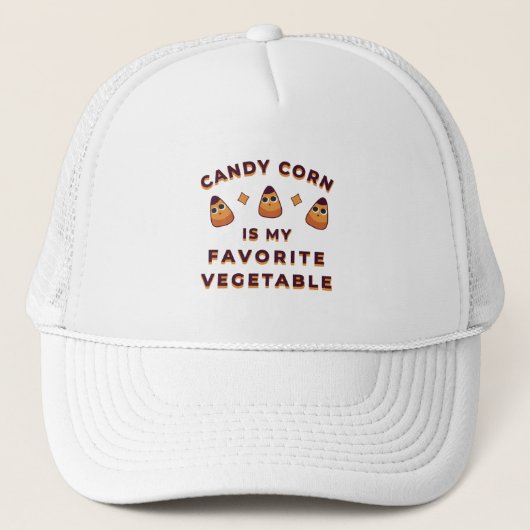 Candy Corn Halloween Truckerkappe (Vorderseite)