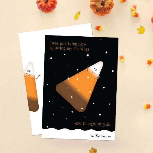 Candy Corn Happy Fall Holiday Card Feiertagskarte