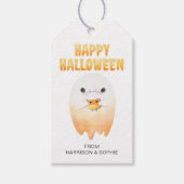 Candy Corn Happy Halloween Ghost Personalisiert Na Geschenkanhänger (Vorderseite)