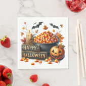 Candy Corn Happy Halloween Paper Napkin Serviette (Beispiel)
