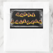 Candy Corn Happy Halloween Rechteckiger Aufkleber (Tasche)