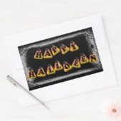 Candy Corn Happy Halloween Rechteckiger Aufkleber (Umschlag)