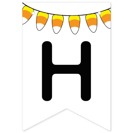 Candy Corn Happy Halloween Wimpelkette (Zweite Fahne)