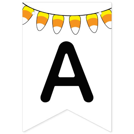 Candy Corn Happy Halloween Wimpelkette (Dritte Fahne)