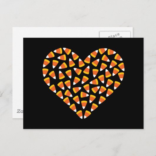 Candy Corn Heart Postkarte (Vorne/Hinten)