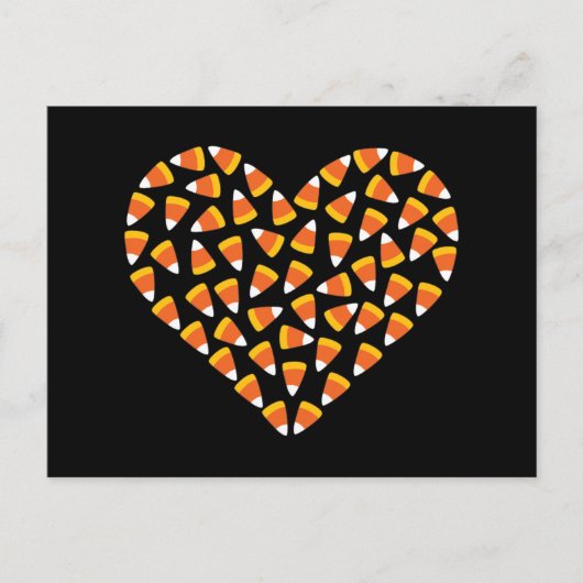 Candy Corn Heart Postkarte (Vorderseite)